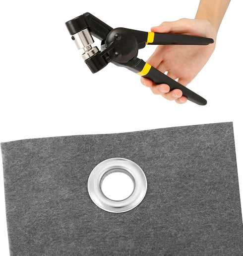 BEAMNOVA Grommet Tools Kit 1/2 Inch (12mm) with 500 Grommet Supplies, Handheld Eyelet Setter for Tarp, Leather, Canvas