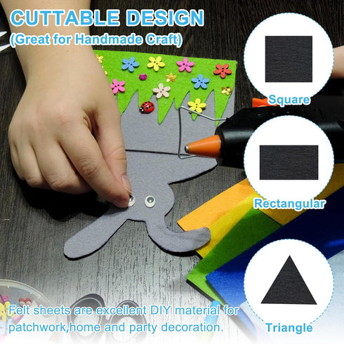 10" 8 Pack 1/5" PATIKIL Diameter Felt Furniture Pads, Thick Lamp Base Felt Round Soft Adhesive Non-Slip Anti-Scratch
