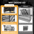 SUPEASY 13-Tier Wall File Organizer, Mesh Office Mail Holder, Hanging Magazine Rack for Office, Assembly Needed, Black.