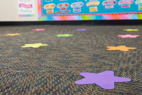 Teacher Created Resources Spot On Bright Stars Carpet Markers, 7"