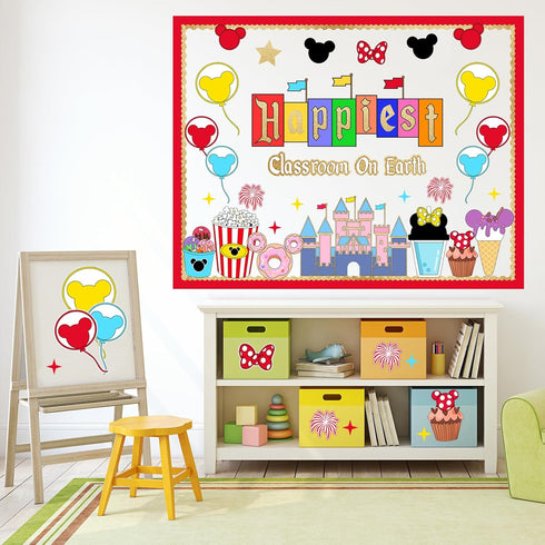 LioNergy Magical Mouse Classroom Bulletin Board Decoration Happiest Class room on Earth Bulletin Board Kit Mouse