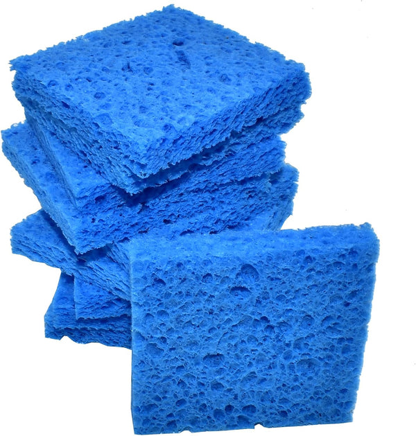 10 Pcs Soldering Iron Special High Temperature Sponge,With Holes 60mm x 60mm
