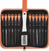 REXBETI 13Pcs Metal Needle File Set, Small Diamond Files, Premium Grade T12 Drop Forged Alloy Steel, 12pcs Needle Files with Metal Brush and Carry Case