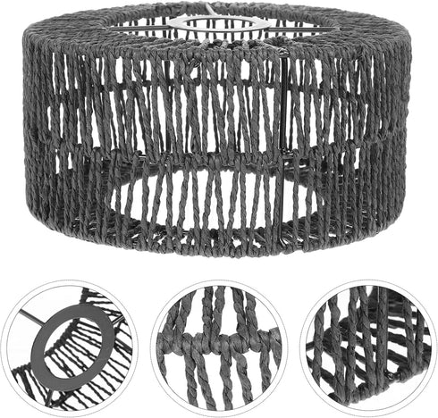 Generic 22.00X22.00X11.00CM, Rattan Lamp Shade: Boho Weave Lamp Shades Farmhouse Woven Lampshade for Floor Lamps