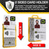 ID Stronghold RFID Blocking Secure Badge Holder - Duolite 2 Card ID Holder, Heavy Duty Hard Plastic, USA Molded and