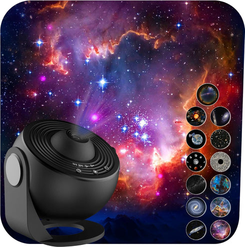 Galaxy Projector for Bedroom,13 in 1 Planetarium Star Projector with Solar System