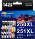 GPC Image Compatible Ink Cartridge Replacement for Canon 250XL 251XL, 14 Pack for Pixma Printers