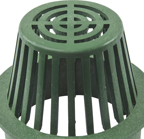 6 in. Atrium Grate, Green Plastic, Connects to 6 in. Spee-DBasin, 6 in. Drain Pipes and Fittings