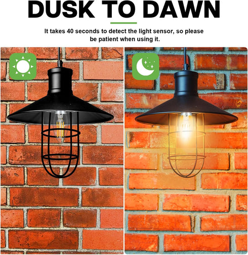 Dusk to Dawn Outdoor LED Light Bulb, 5W Equivalent 40W, Candelabra B11 Light Bulb, 2700K Soft White, Edison LED Bulbs E12 Base, Lighting Sensor, Auto On/Off for Porch Patio Garage, 6 Pack by Eastiya