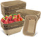 FMOACEN 30 Pcs Natural Pulp Fiber Berry Basket, Molded Berry Basket Produce Vented
