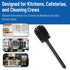 12 Inch SPARTA Bottle Brush with Polyester Bristles and Plastic Handle, Color Coded, Large Round Head Cleaner