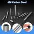 uxcell 8pcs M6 4 Internal Thread Dowel Pin Sizes Chamfering Flat Carbon Steel Cylindrical Pin Bed Bookshelf Metal