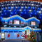 504 LED Christmas Lights with 112 Drops, 50ft 12 Modes Blue and