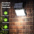 2800LM 16.4 3 1 Pack Adiding Solar Outdoor Lights, LED Flood Lights with Ft Cable, Remote Control Solar Motion Sensor