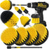 Holikme 10Pieces Drill Brush Attachments Set, Power Scrubber Brush with Long Attachment, Cleaning Supplies