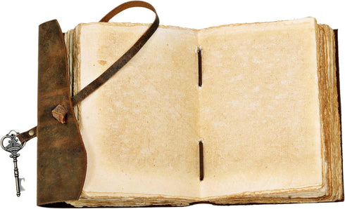 cuero C Compass Vintage Leather Journal, Antique Handmade Leather Bound Journal with Deckle Edge Paper, Great Gift