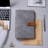 CAGIE A5 Refillable Faux Leather Traveler Notebook Binder, 6 Ring Personal Organizer for Men Women