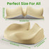 Benazcap Large Seat Cushion for Office Chair Memory Foam Coccyx Pain Relief Cushion Pillow for Back Support Non-Slip