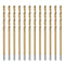 uxcell 1.6mm Drill Bits, High Speed Steel Straight Shank, 12 Pcs Titanium Coated Twist Drill Bit