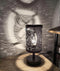 Black Metal Owl Pattern Table Lamp Bedside Lamp Decorative Nightstand Lamp for