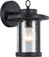 Transitional 1 Light Black Outdoor Wall Sconce 10" Height