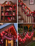 50Ft G40 27 Bulbs, LED Valentine's Day String Lights Outdoor, Valentines Decorations Lights with Red Shatterproof Globe