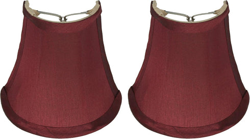Urbanest Set of 2, 3x5x5" Clip-on Wall Sconce Half Shade, Burgundy