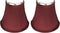 Urbanest Set of 2, 3x5x5" Clip-on Wall Sconce Half Shade, Burgundy