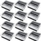 Pop Up Sticky Note Dispenser Holder with Transparent Top for 3 x 3 Inch Sticky Notes, Black Base Clear Top (12)