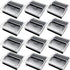 Pop Up Sticky Note Dispenser Holder with Transparent Top for 3 x 3 Inch Sticky Notes, Black Base Clear Top (12)
