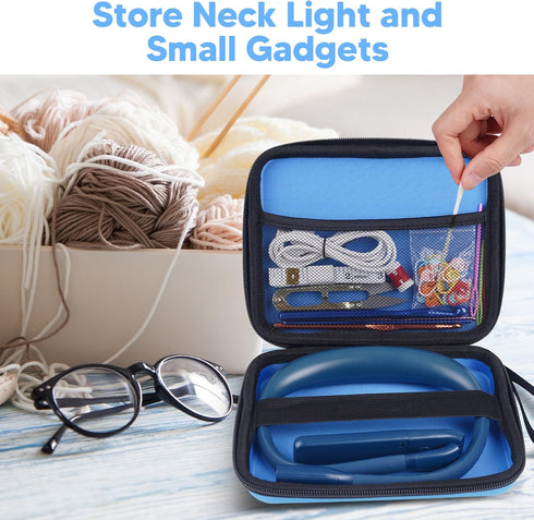 LED Neck Reading Light and Crafting Lamp with Black Storage Case, Ideal for Book Lovers, Readers, Crafters and Outdoor