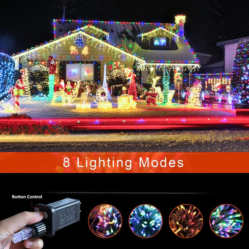320 8 FUNIAO (New Christmas Decoration Lights, LED Waterproof String Lights with Star Topper, Light Modes for Christmas