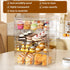 3 Countertop, 10.63''L 10" 14.17" JOYZAN Pastry Display Case, Tier Bread Box for Kitchen Acrylic Bread Container