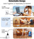 SUPERDANNY Detachable Travel Power Strip, 45W USB Fast Charge, 2 USB-C & 2 USB-A, 3 Outlets, 5ft Extension Cord, White