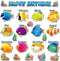 Under The Sea Birthday Bulletin Board Set, Ocean Theme Classroom Decorations, Sea Animals, Tropical Fish Cutouts, Wall