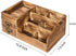 Liry Products Rustic Wooden Desktop Organizer, Brown Tabletop Storage Cabinet with 2 Tier Drawers, Multiple Compartments