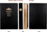 Lined Journal Notebook, A5 Black Faux Leather Cover, 100Gsm Premium Thick Papers with Golden Rim, 416 Pages