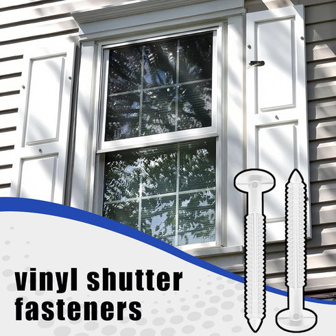 SunDiss 24 3 Inch Pcs Vinyl Shutter Fastener Window Panel Peg Lok Pin Pegs Screws Shutter Spikes Anchor for Installing