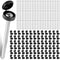 Shknldzsm 3 Inch Shutter Screws and Caps Hinged Screw Covers with Plastic Black