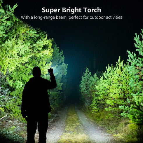 Lepro LED Flashlights LE2000 High Lumen, 5 Lighting Modes, Zoomable, Waterproof, Pocket Size Flashlight for Outdoor, Emergency, Camping Gear, Powered by AAA Battery, 2 Pack by Lepro