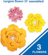 Carson Dellosa Creatively Inspired 3D Flower Bulletin Board Decorations, Orange, Yellow, and Pink Flower, Paper Flowers Decorations for Wall, Flowers for Parties, Backdrops and Classroom Walls by Carson Dellosa Education