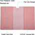 Wisdompro 2 Pack Journal Cover, PU Leather Notebook Cover for Field Notes or 3.5" x 5.5" Pocket Notebooks - Pink