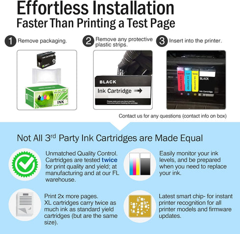 Limeink Compatible Ink Cartridges Combo Pack for HP 950 951 950XL 951XL for HP Officejet Pro 8600 8610 (4 Pack)