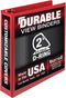 Samsill Durable 2 Inch Binder - Made in the USA, D Ring Binder with Customizable Clear View Cover, Red