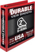 Samsill Durable 2 Inch Binder - Made in the USA, D Ring Binder with Customizable Clear View Cover, Red