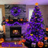 JMEXSUSS Purple Halloween Lights Clear Wire, 66ft 200 LED Purple String Lights, Indoor Outdoor Waterproof for Christmas