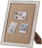 SOFE Small Bulletin Board for Desk, 12"×16" Cute Linen Pin Board with Rustic White Wood Frame for Office Living Room