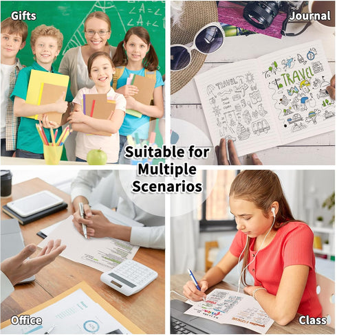 EOOUT 20 Pack A5 Kraft Notebooks, Lined Journal Bulk with Rainbow Spine, 60 Pages Soft Cover for School Office