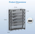 OUTWOLF 6 Tier Hanging Wall File Organizer with Hooks, Vertical Mount File Holder, Pack of 2 for Office
