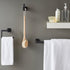 Pfister Venturi Towel Ring, Wall-Mounted Hand Towel Holder for Bathroom, Screw-In, Matte Black Finish, BRBVNC0B
